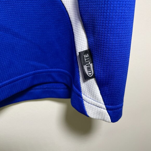 Men's Medium Adidas Blue & White Polo Style Shirt - Picture 4 of 5